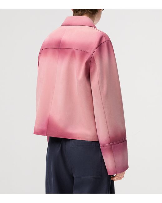 Loewe Pink Lambskin Turn-Up Jacket