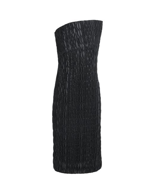 Camilla & Marc Black Embroidered Elise Midi Dress