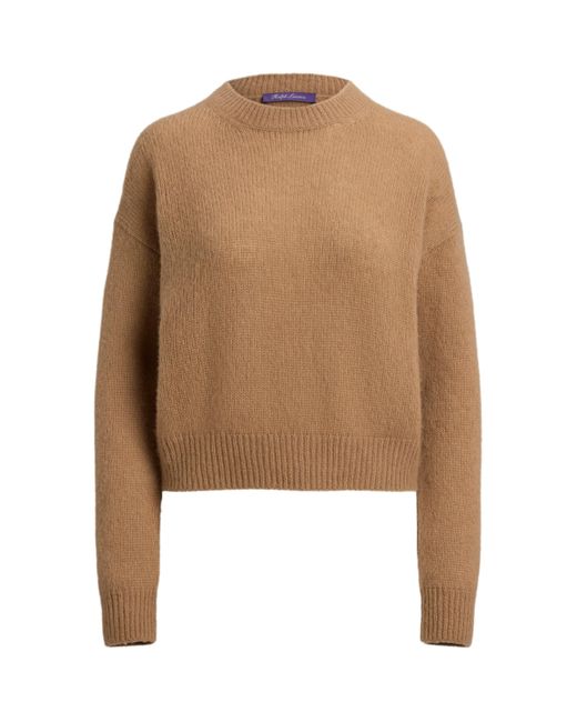 Ralph Lauren Natural Cashmere-Silk Crew-Neck Sweater