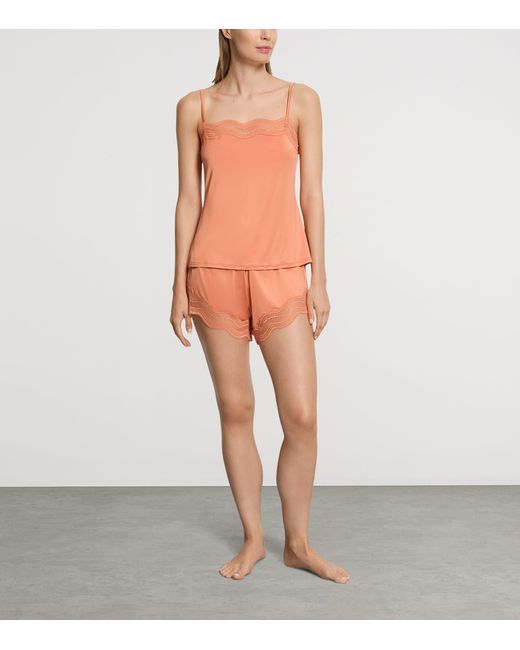 Hanro Orange Cira Pyjama Shorts