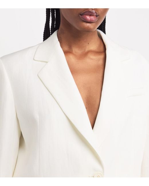 Maje White Single-Breasted Blazer