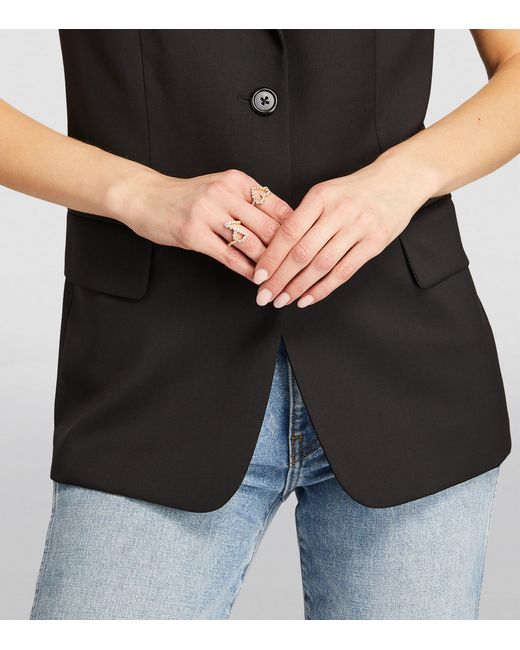 Sophie Bille Brahe Metallic And Diamond Ensemble 'P' Ring