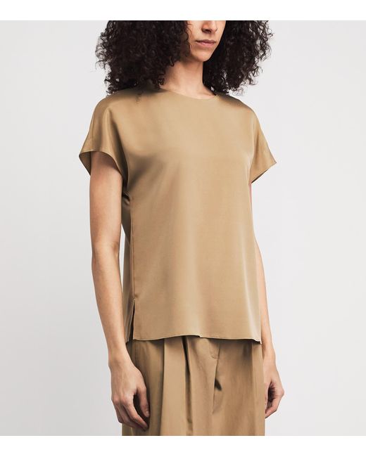 Lafayette 148 New York Natural Silk-Blend T-Shirt