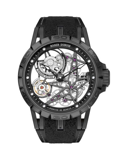 Roger Dubuis Black X Pirelli Titanium Excalibur Spider Pit Stop Watch for men