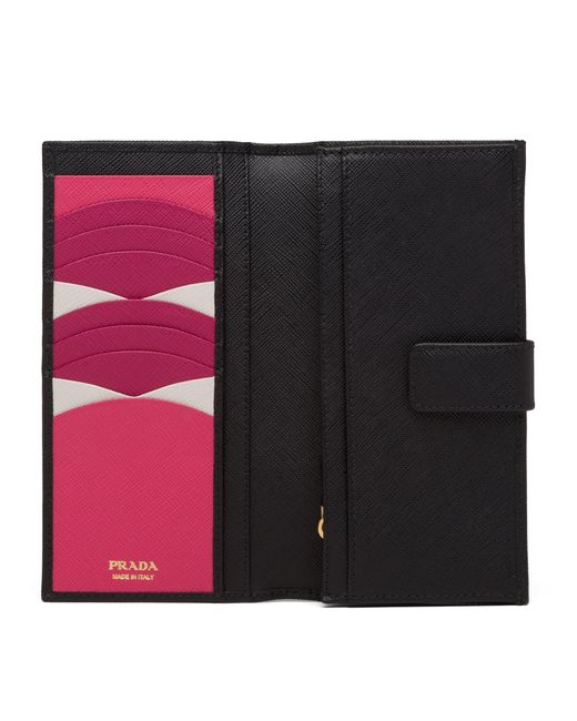 Prada Black Large Saffiano Leather Bifold Wallet
