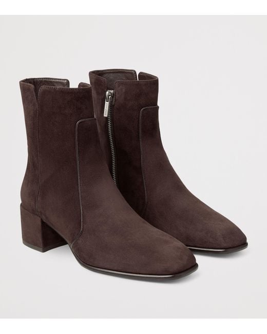 Jimmy Choo Brown Eliot 45 Suede Ankle Boots