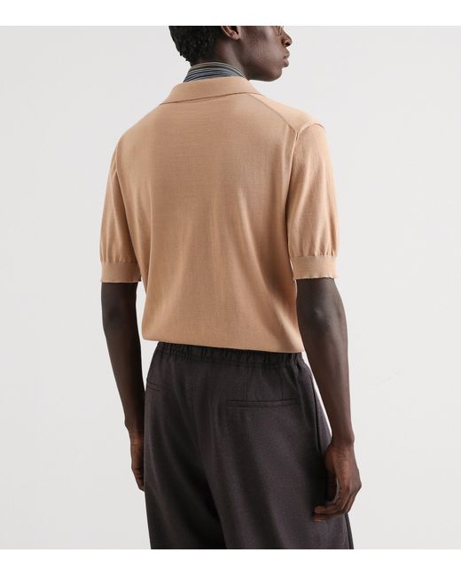 Dolce & Gabbana Natural Cashmere Polo Shirt for men