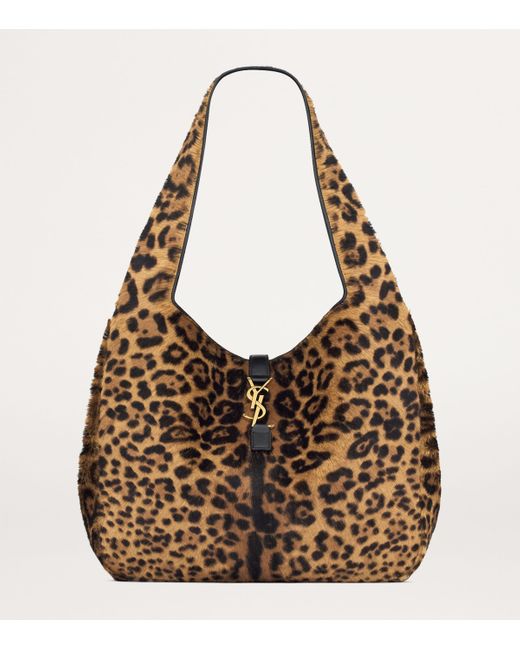 Saint Laurent Brown Leather Bea Le 5 À Tote Bag