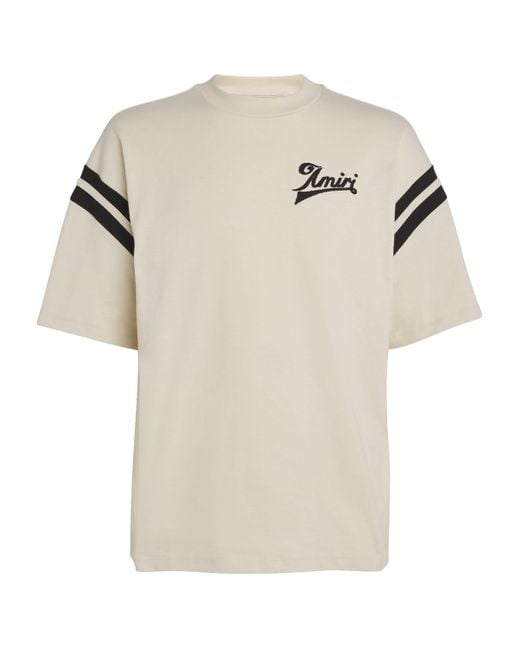 Amiri Natural Cotton Baseball T-Shirt for men