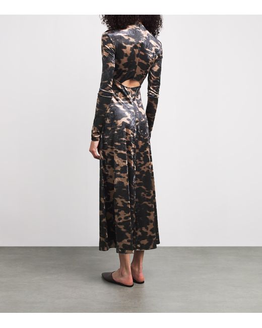 Nanushka Black Stretch-Velvet Jynx Midi Dress