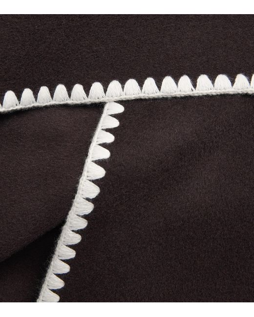 Maje Black Wool-Blend Wrap Coat