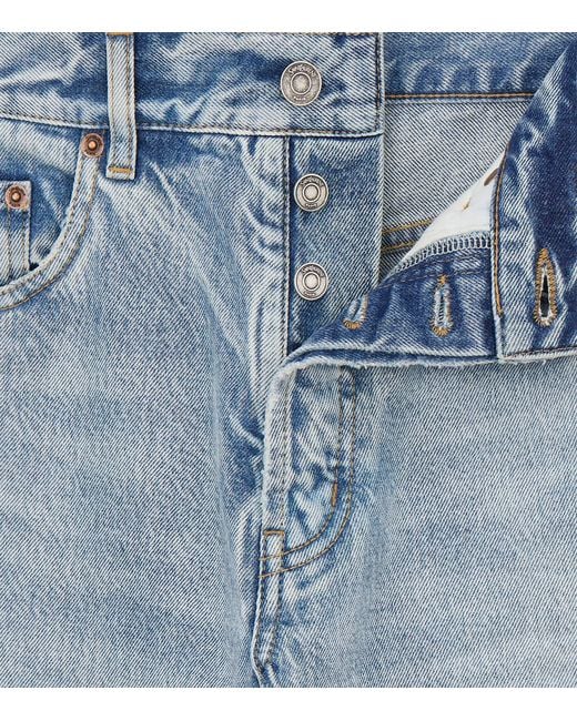 Saint Laurent Blue Straight High-Rise Jeans