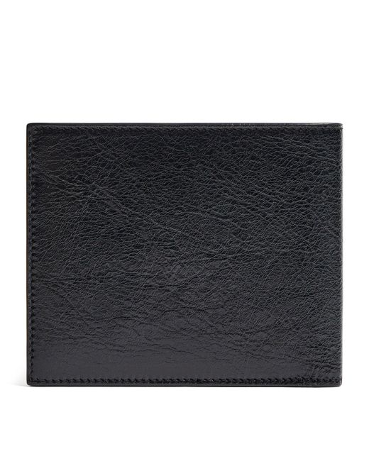 Balenciaga Black Leather Monaco Bifold Wallet for men