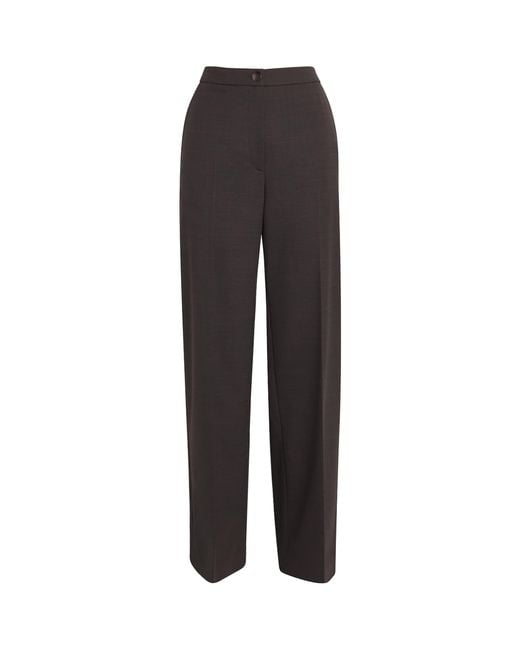 Claudie Pierlot Gray Wool-Blend Straight Trousers