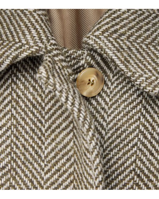 Weekend by Maxmara Natural Wool-Blend Herringbone Coat