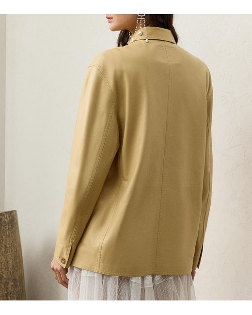 Ralph Lauren Natural Leather Adrianna Jacket