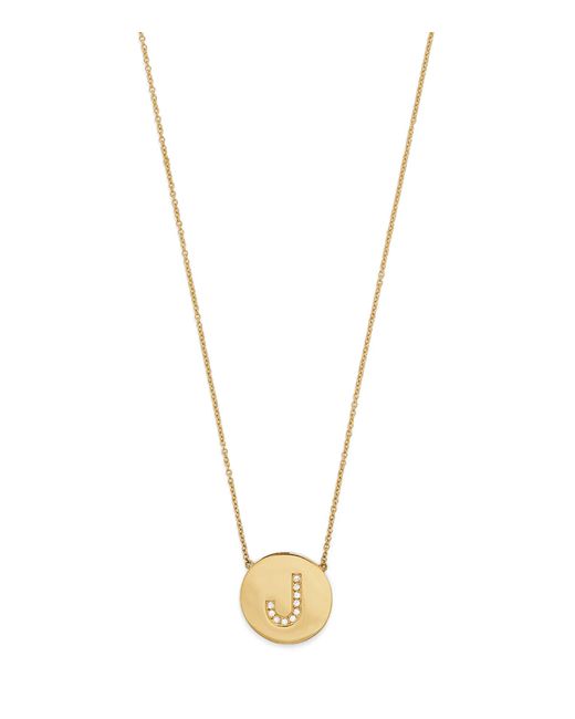 Jennifer Meyer Metallic And Diamond Alphabet J Necklace