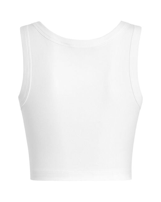 Dolce & Gabbana White Silk-Cotton Carretto Tank Top