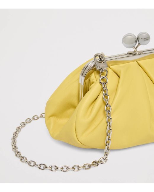 Weekend by Maxmara Yellow Small Leather Pasticcino Clutch Bag