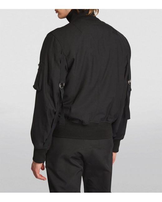 Helmut Lang Black Seatbelt Bomber Jacket for men