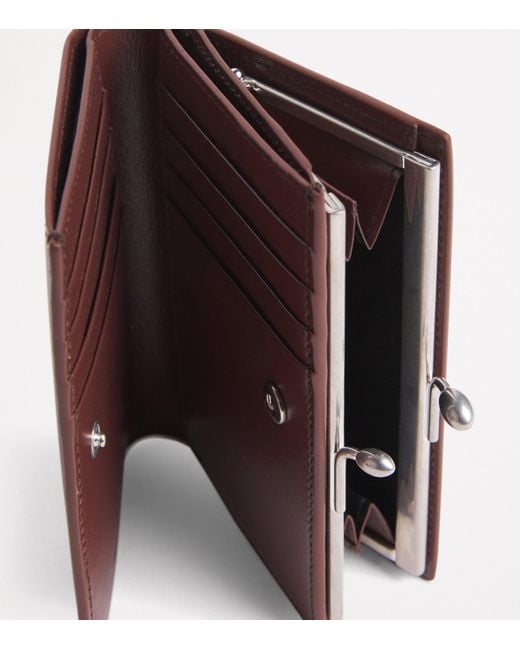 Jil Sander Small Calf Leather Goji Wallet in Brown | Lyst Canada