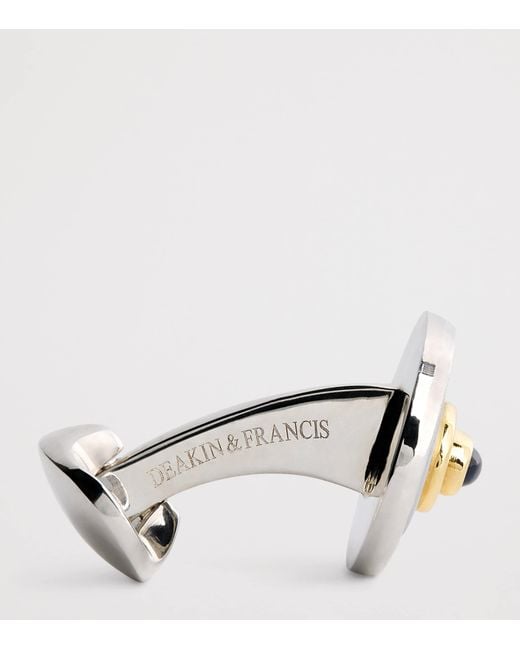 Deakin & Francis Metallic Sterling And Wreath Cufflinks for men