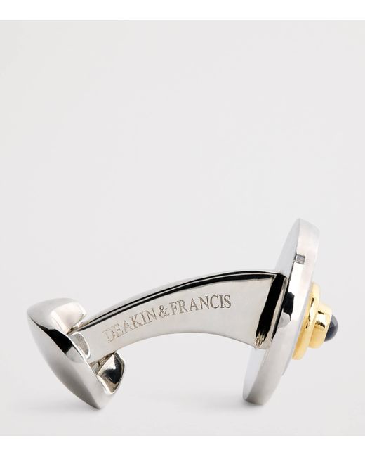 Deakin & Francis Metallic Sterling And Wreath Cufflinks for men