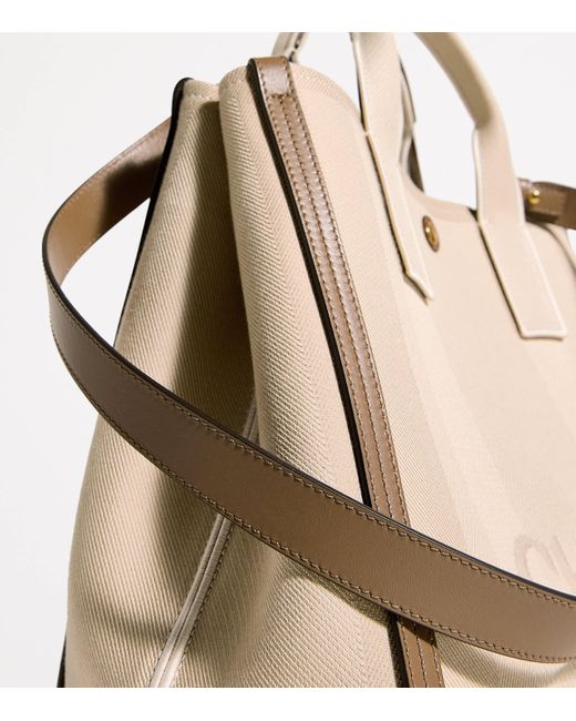 Chloé Natural Medium Canvas Carry Tote Bag