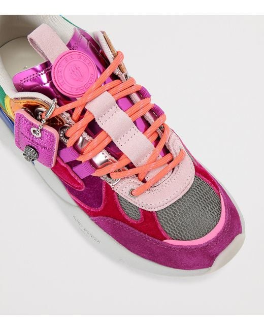 Kurt Geiger Pink Suede Kurt Runner Sneakers