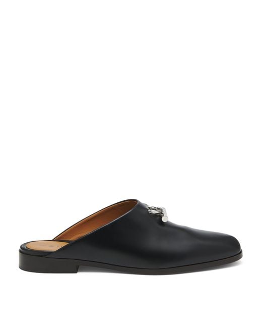 Alexander McQueen Black Leather T-Bar Mules