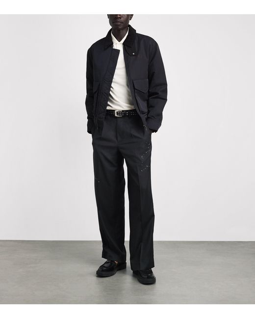 Fred Perry Black Padded Caban Jacket for men