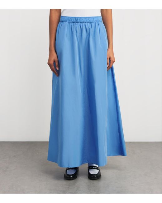 MAX&Co. Blue Taffeta Corollo Maxi Skirt