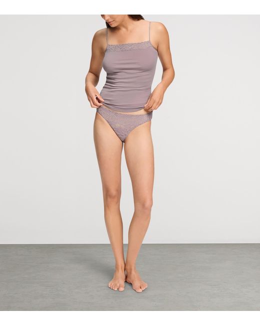 Hanro Brown Cotton Moments Tank Top