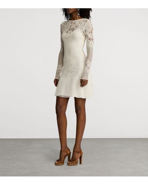 Ralph Lauren White Mulberry Silk Mini Dress