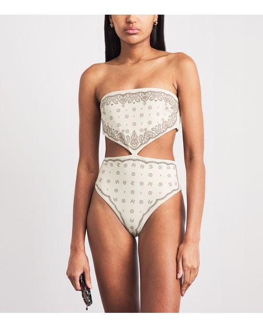 Devon Windsor White Cut-Out Rebecca Swimsuit