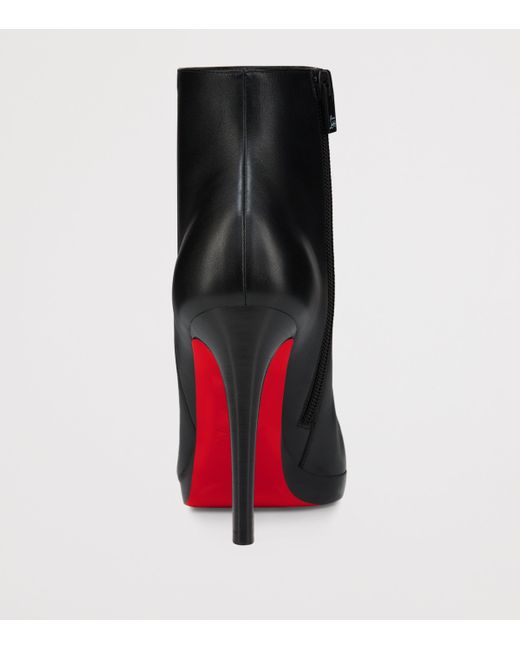 Christian Louboutin Black Fannylove Leather Ankle Boots 120