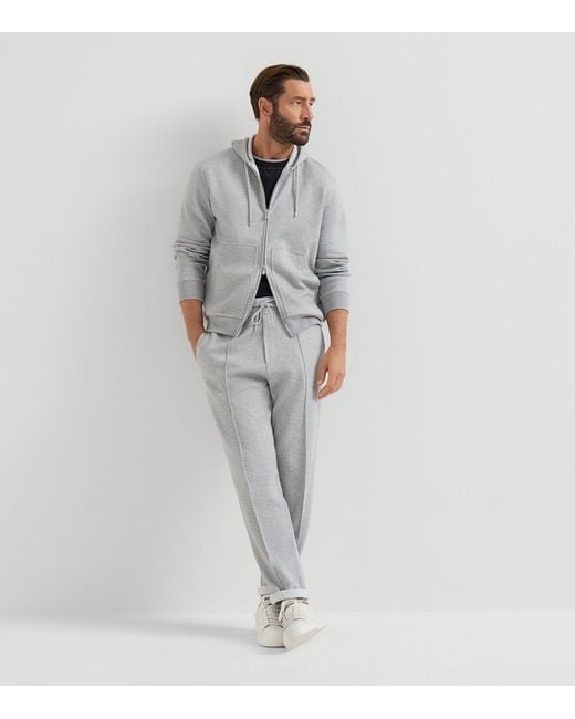 Brunello Cucinelli White Leather Lace-Up Sneakers for men