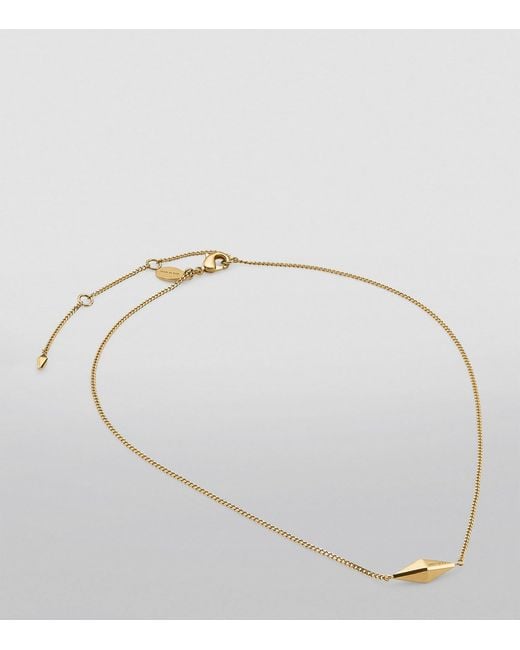 Jimmy Choo Metallic Diamond Fine Chain Necklace