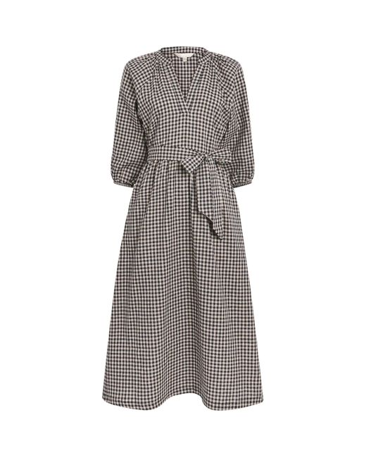 Barbour Gray Cotton-Blend Suri Midi Dress