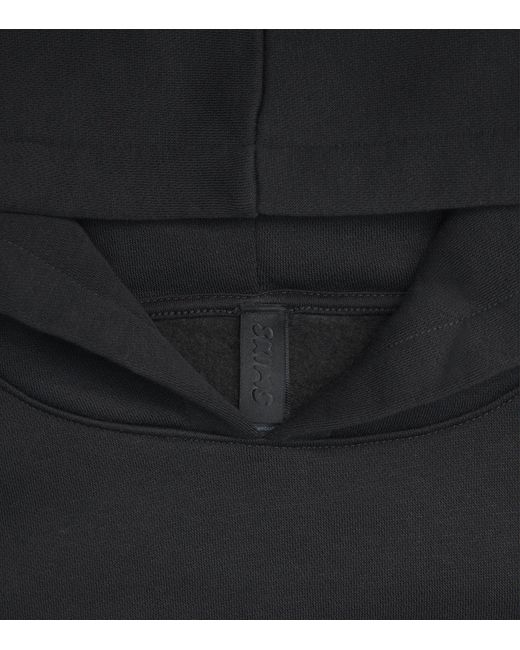 Skims Black Fleece Lounge Relaxed Hoodie for men