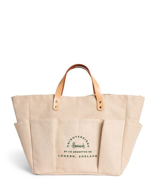 Harrods Natural Large Jute Garden Tote Bag