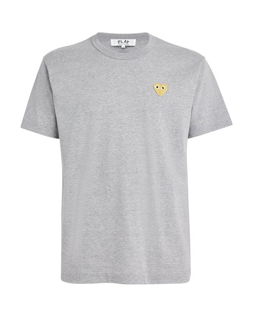 COMME DES GARÇONS PLAY Gray Heart Logo T-Shirt for men
