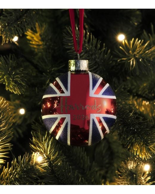 Harrods Red Union Jack 2026 Year Bauble