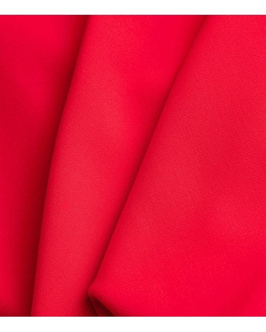 Roland Mouret Red Crepe Boat-Neck Maxi Dress