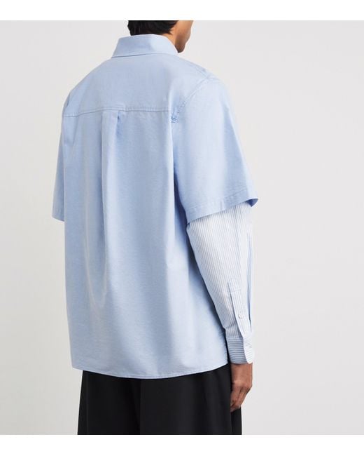 Jonathan Simkhai Blue Cotton Double-Sleeve Shirt for men