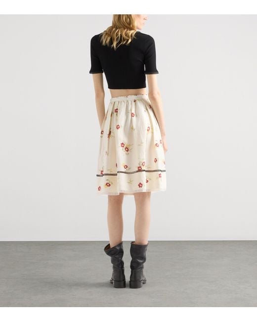 Prada Black Cotton Short-Sleeve Crop Top