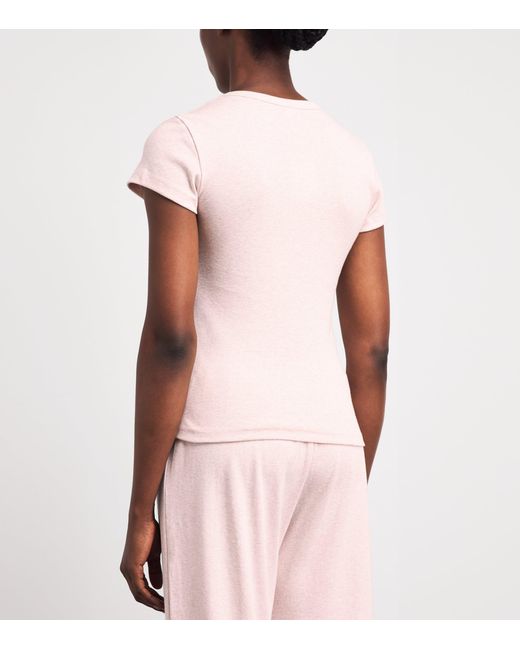 Leset Pink Cotton Slim Nando T-Shirt