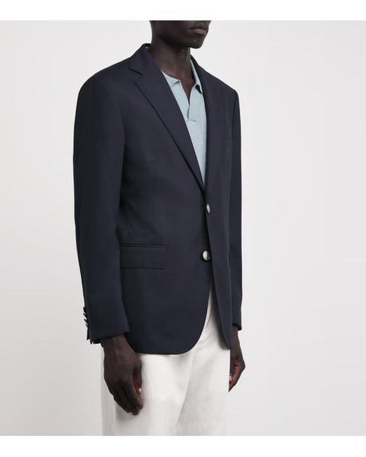 Pal Zileri Blue Wool Blazer for men