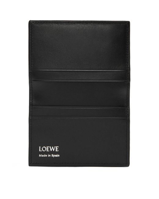 Loewe Blue Leather Bi-Fold Card Holder for men