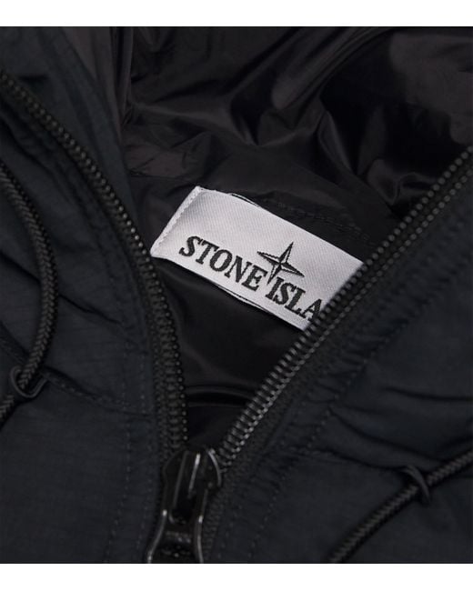 Stone Island Black Ripstop Down Puffer Jacket for men